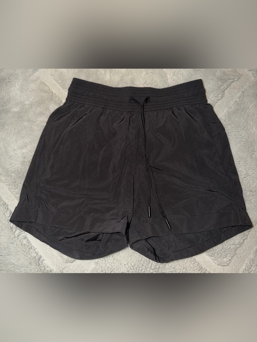 lululemon Hotty Hot High-Rise Black Athletic Drawstring Shorts